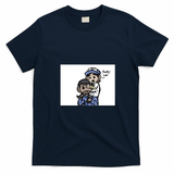 Clem and lee Retro Graphic Tee - Navy Blue