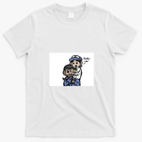 Clem and lee Retro Graphic Tee - White