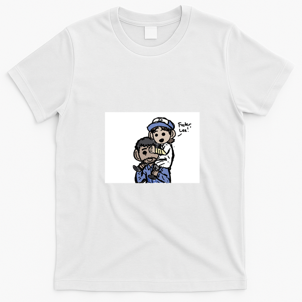 Clem and lee Retro Graphic Tee - White
