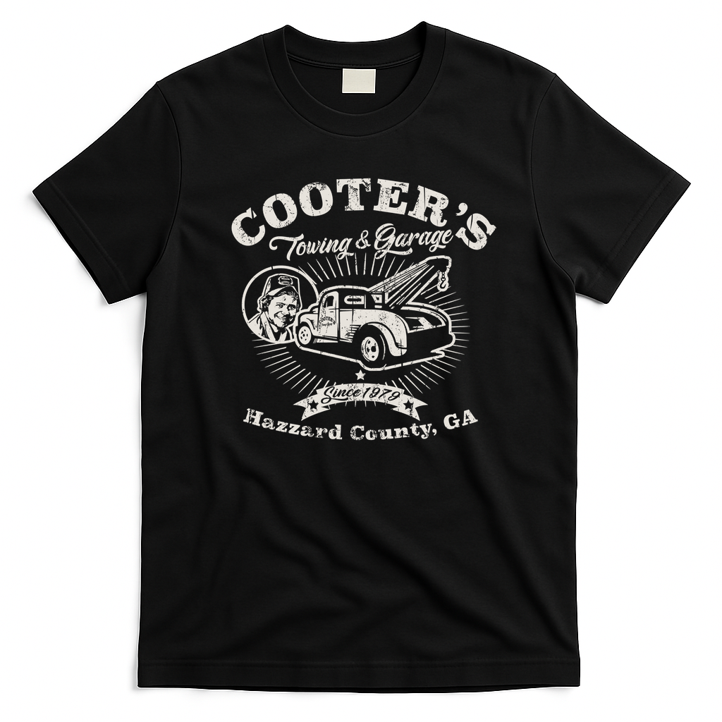 Cooter’s Towing & Garage Vintage T-Shirt - Black