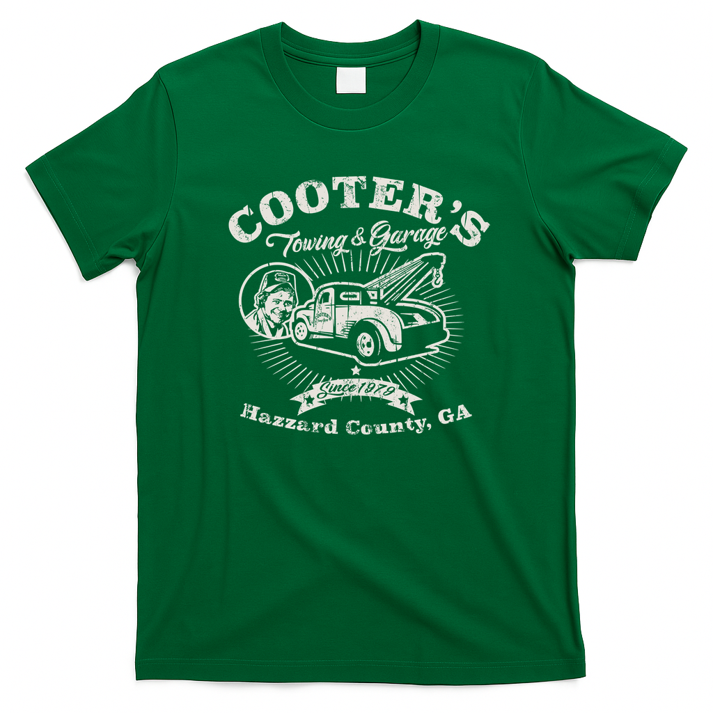 Cooter’s Towing & Garage Vintage T-Shirt - Irish Green