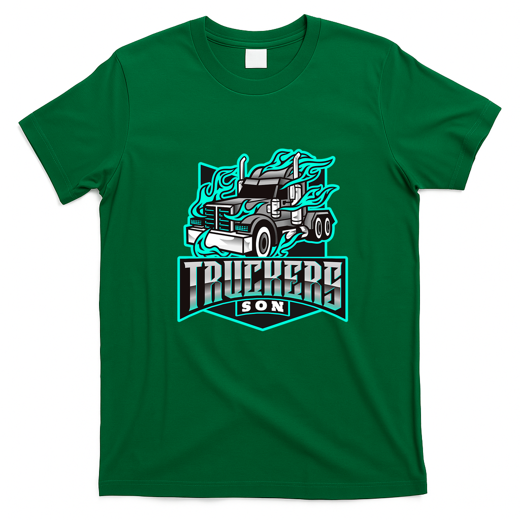 Proud Trucker’s Son Retro Graphic Tee - Irish Green