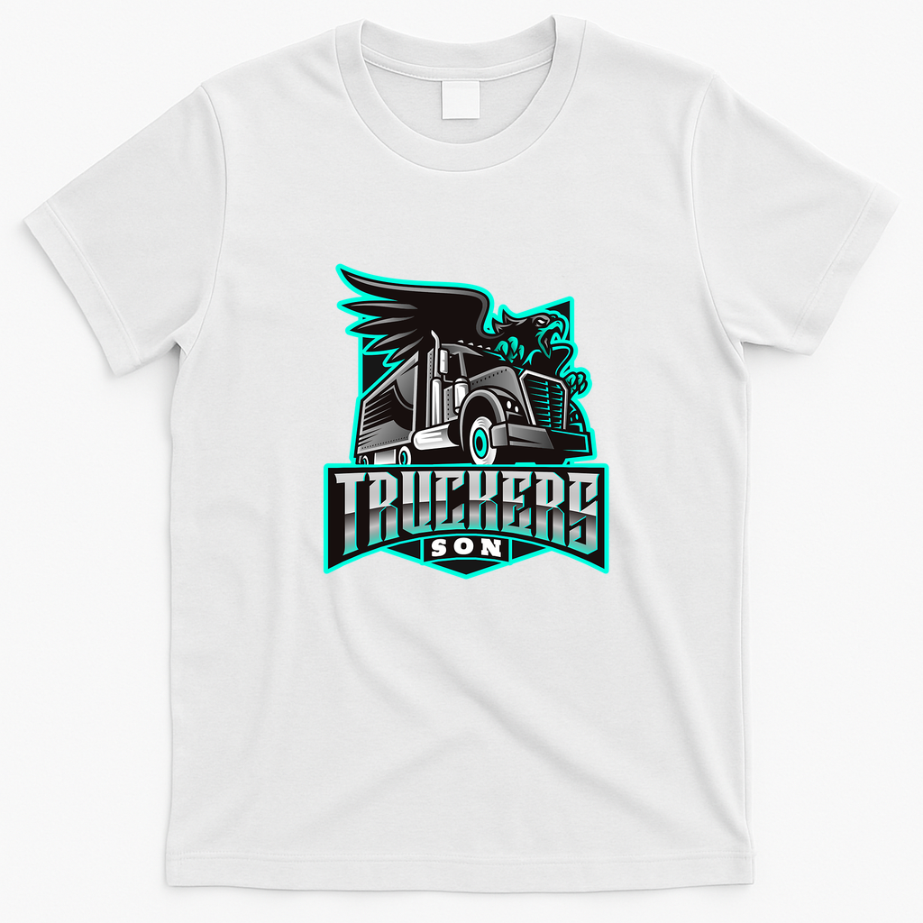 Proud Trucker’s Son Graphic T-Shirt - White