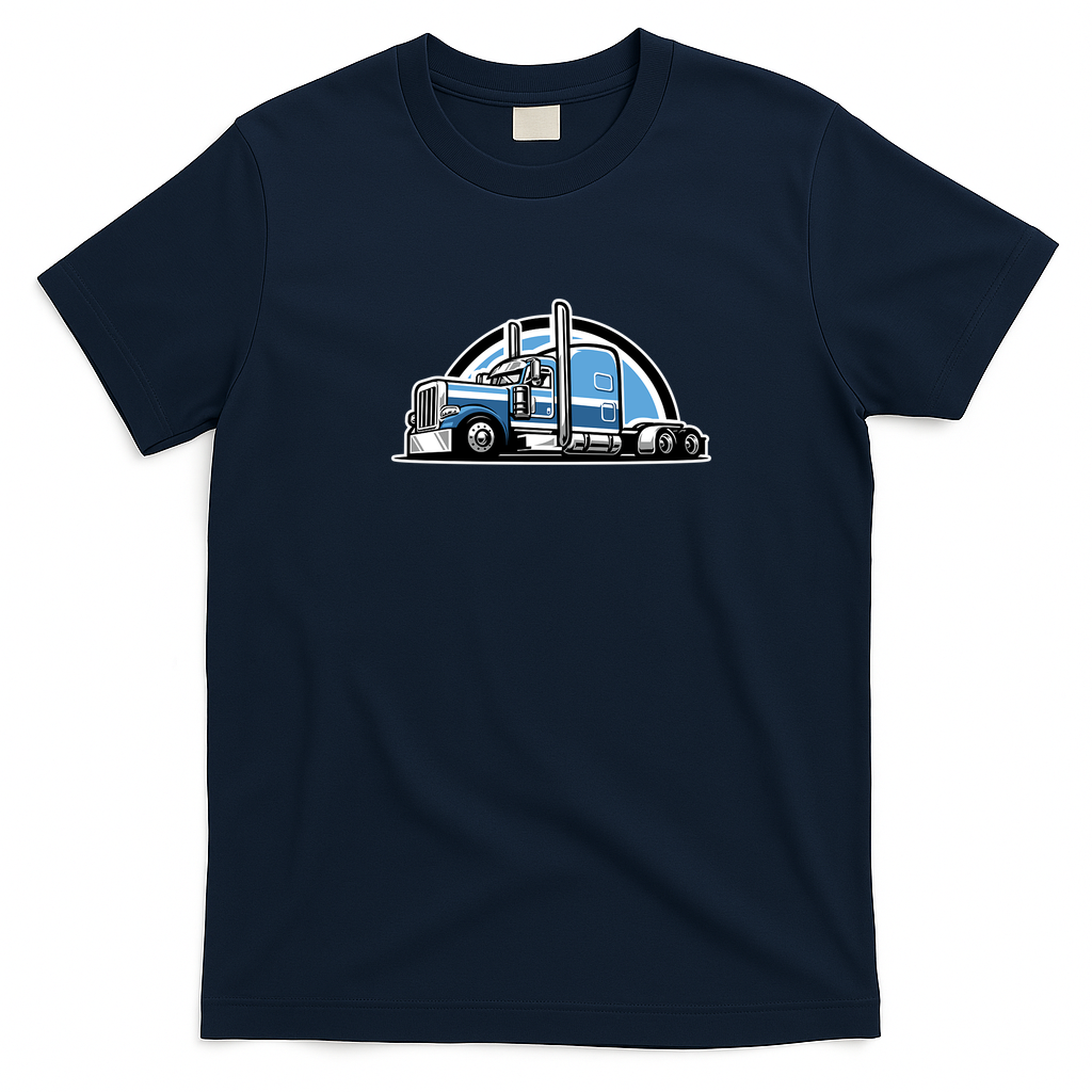 Cargo Truck XXII Graphic Tee - Navy Blue