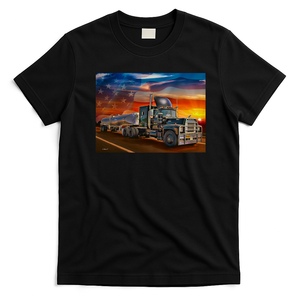Convoy Vintage Truck Driver T-Shirt - Black