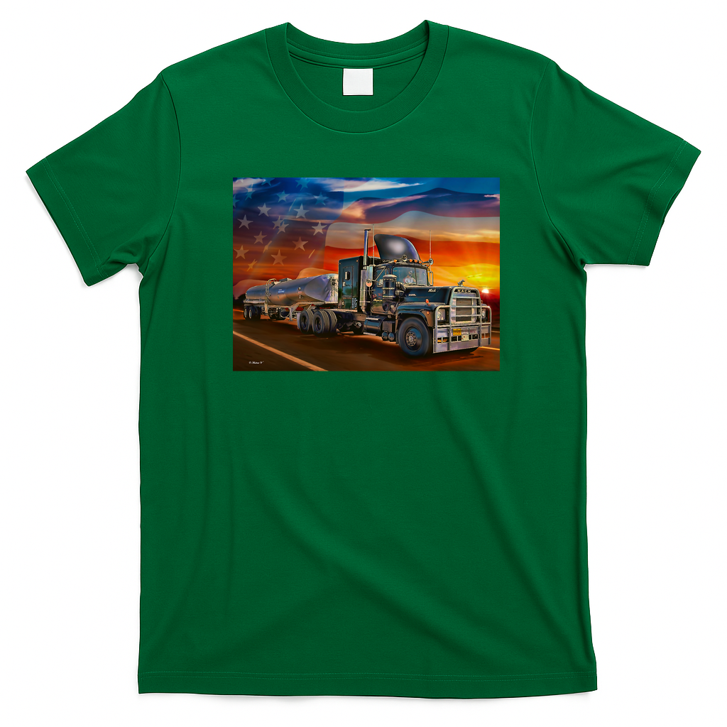 Convoy Vintage Truck Driver T-Shirt - Irish Green
