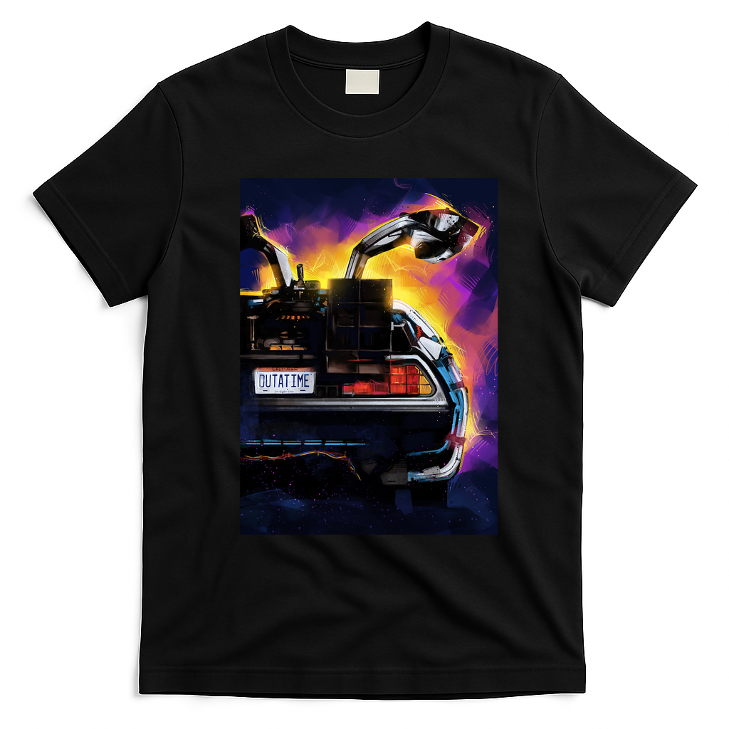 DeLorean DMC-12 Vintage Logo Tee - Black