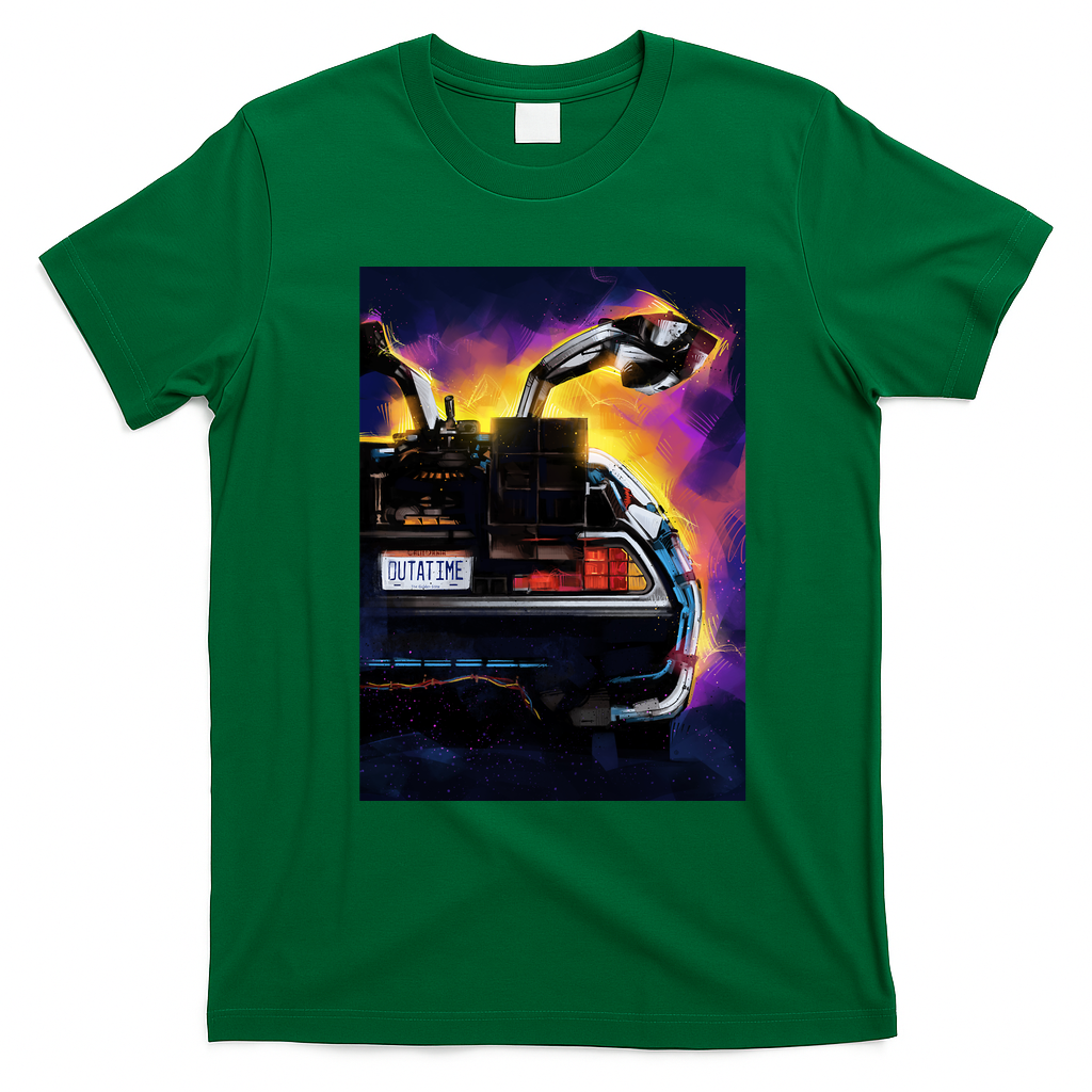 DeLorean DMC-12 Vintage Logo Tee - Irish Green