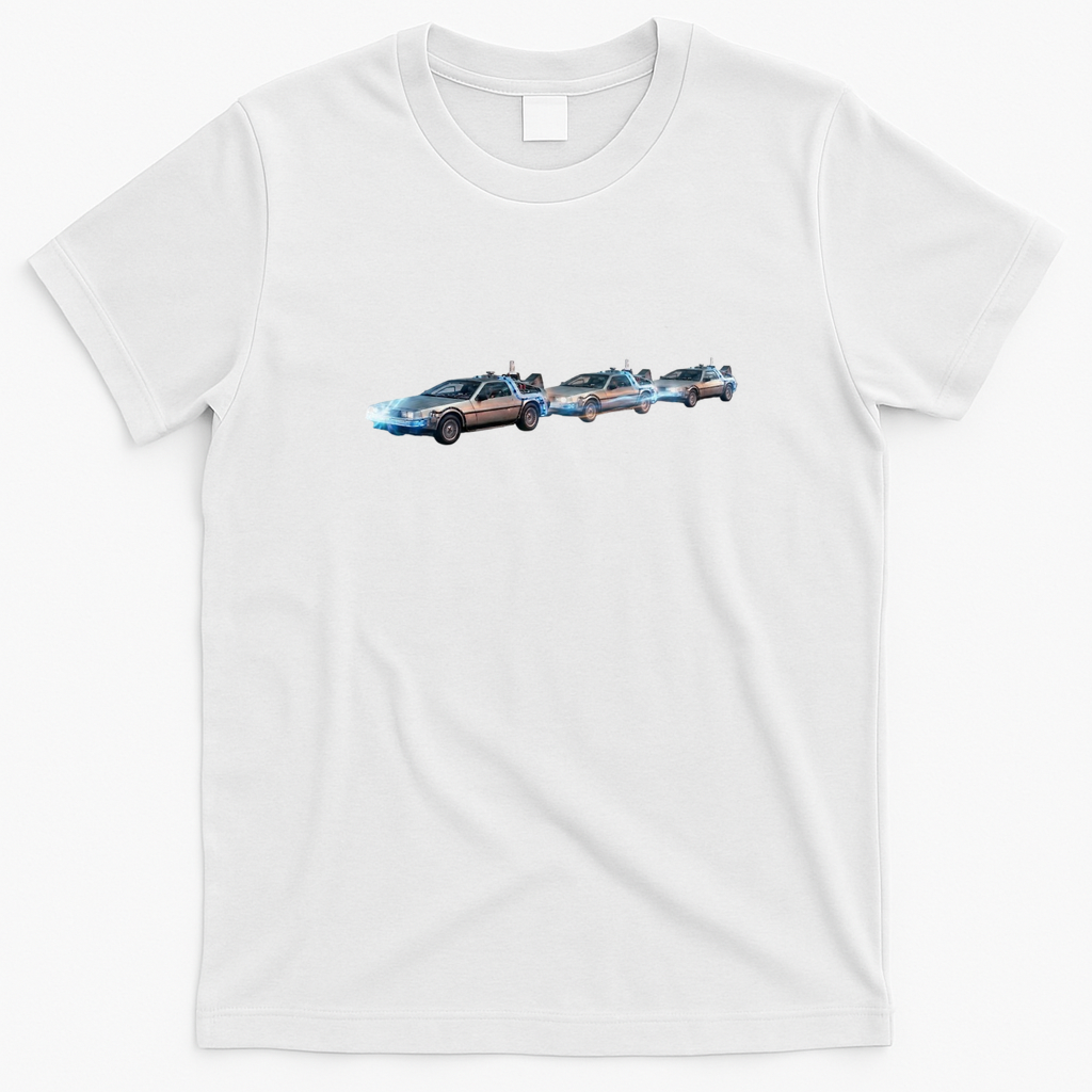 DeLorean Back to the Future Graphic Tee - White