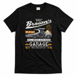Doc Brown’s Auto Repair Garage DeLorean Car Vintage T-Shirt - Black