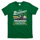 Doc Brown’s Auto Repair Garage DeLorean Car Vintage T-Shirt - Irish Green