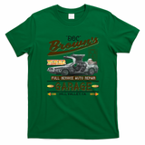 Doc Brown’s Auto Repair Garage DeLorean Car Retro Graphic Tee - Irish Green