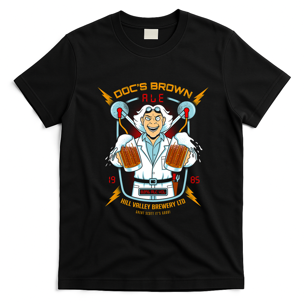 Doc Brown Ale Vintage T-Shirt - Black