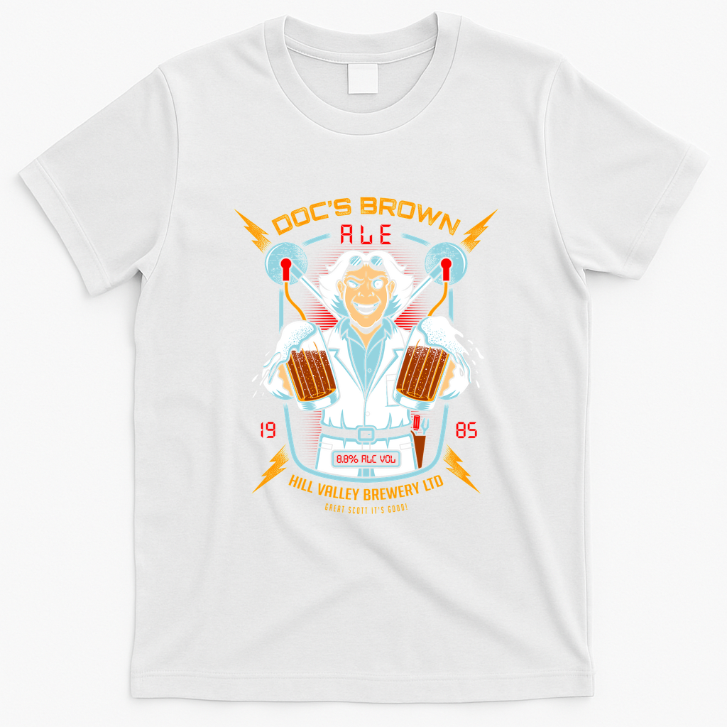 Doc Brown Ale Vintage T-Shirt - White