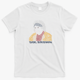 Doc Brown Back to the Future Retro Graphic Tee – Edition 2 - White