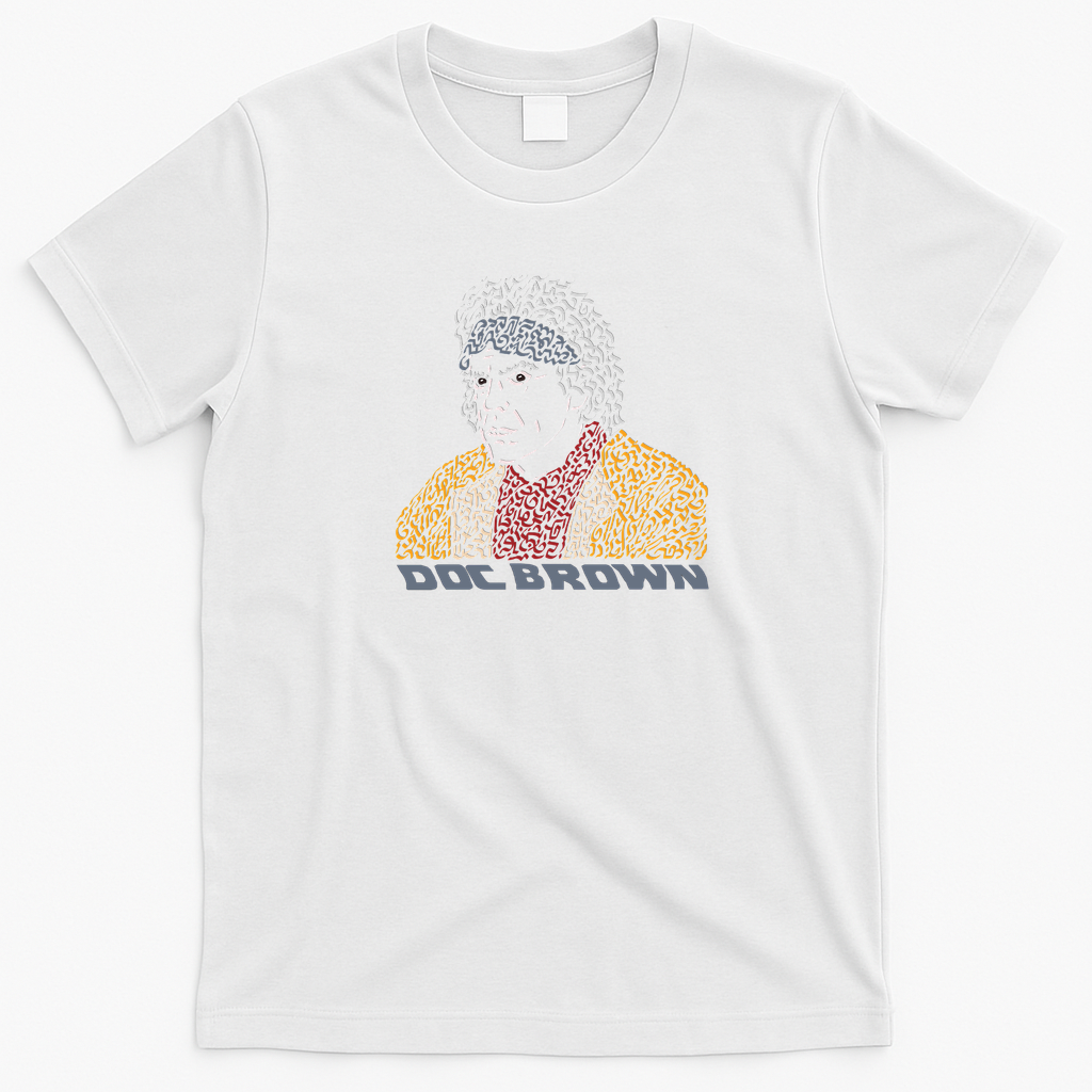 Doc Brown Back to the Future Retro Graphic Tee – Edition 2 - White