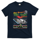 Doc Brown’s DeLorean Time Travel Services Vintage T-Shirt - Navy Blue