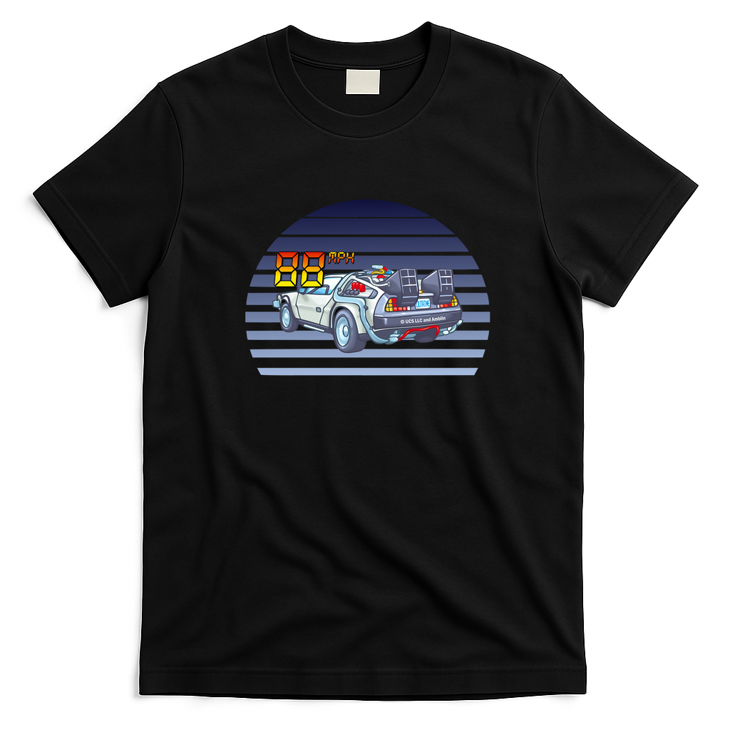 DeLorean Back to the Future T-Shirt - Black