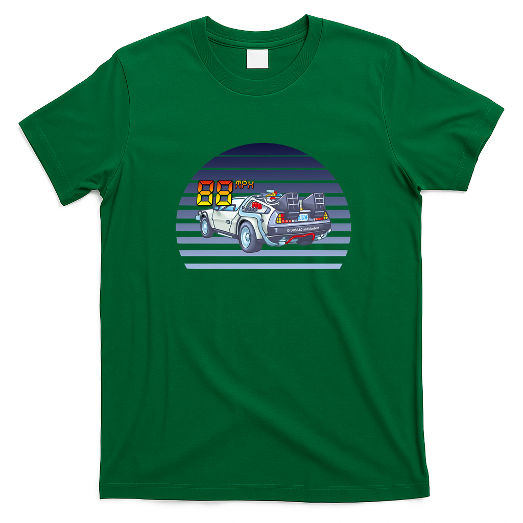 DeLorean Back to the Future T-Shirt - Irish Green