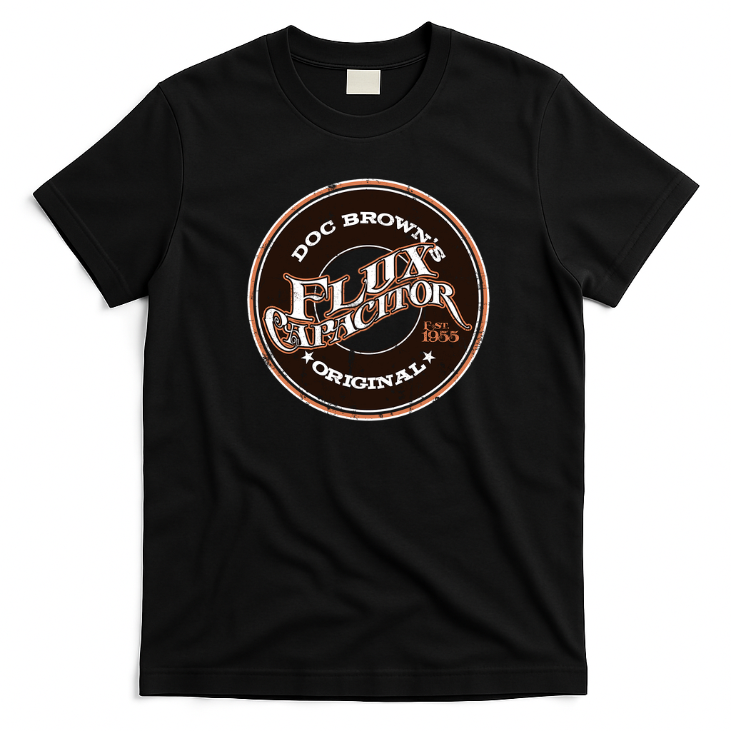 Doc Brown’s Flux Capacitor Retro Graphic Tee - Black