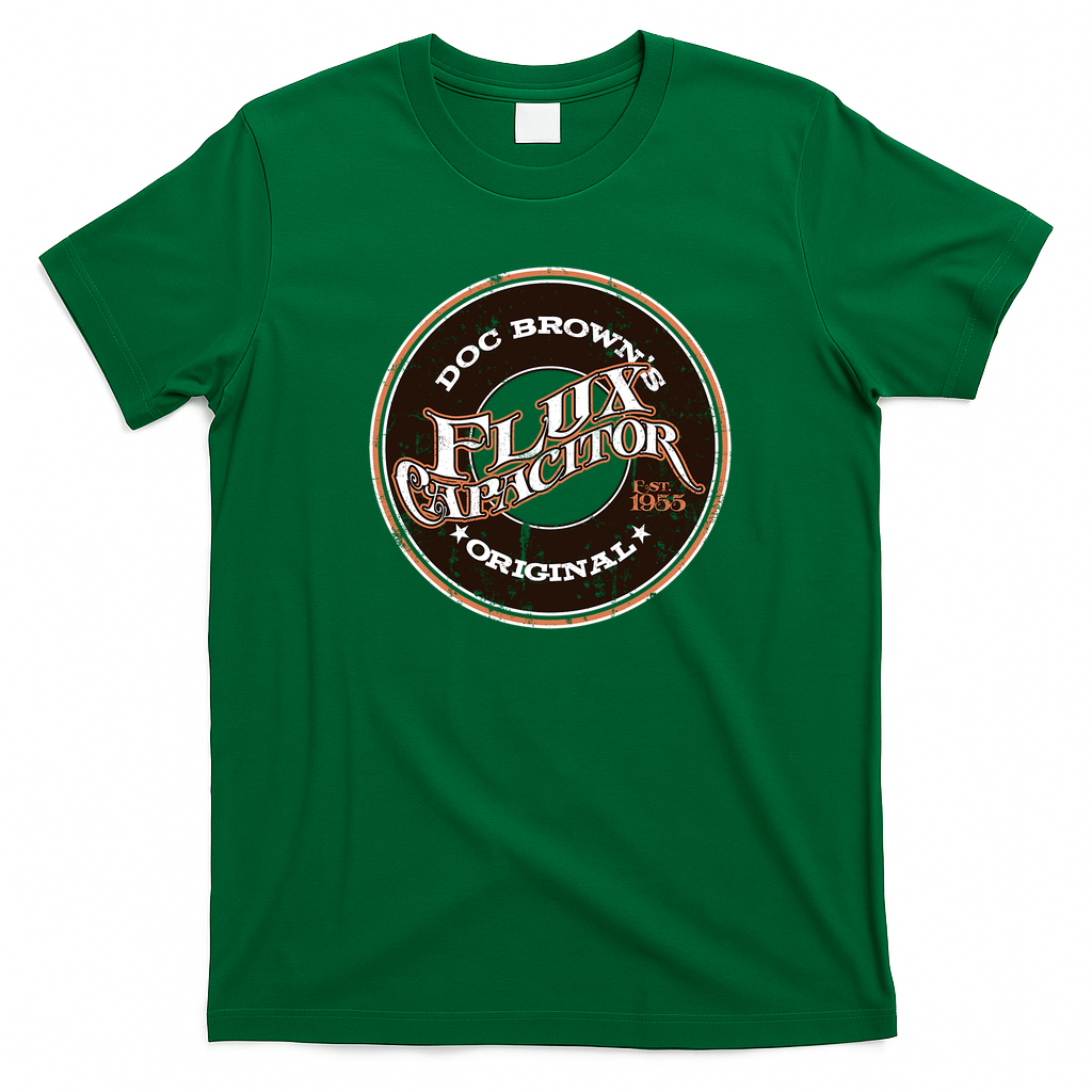Doc Brown’s Flux Capacitor Retro Graphic Tee - Irish Green