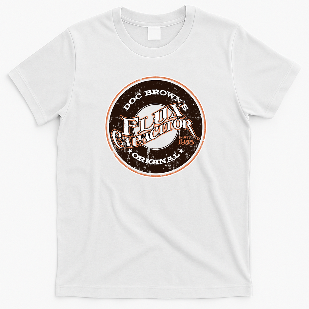 Doc Brown’s Flux Capacitor Retro Graphic Tee - White