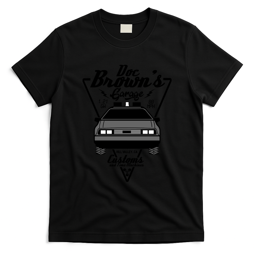 Doc Brown’s Garage Vintage T-Shirt - Black