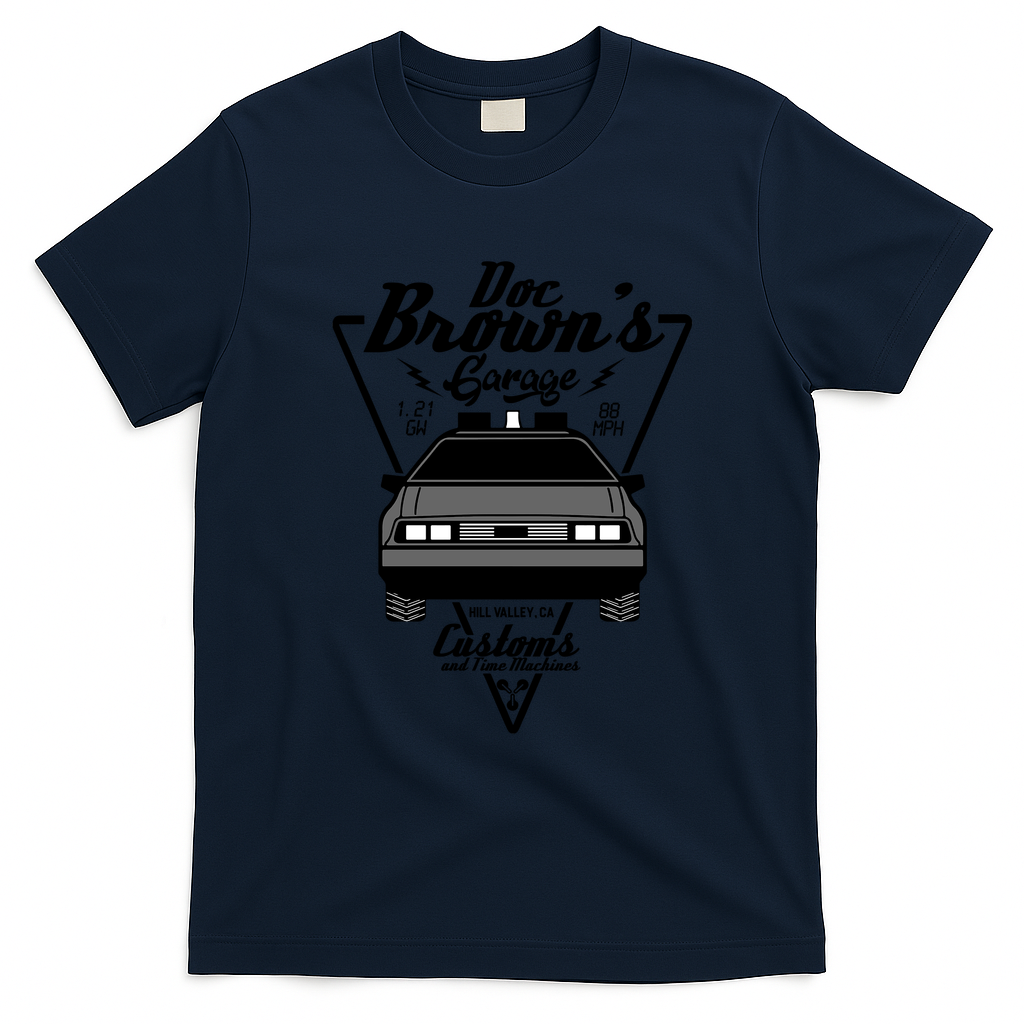 Doc Brown’s Garage Vintage T-Shirt - Navy Blue