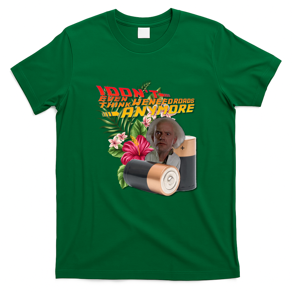 Doc Brown Roads Graphic T-Shirt - Irish Green