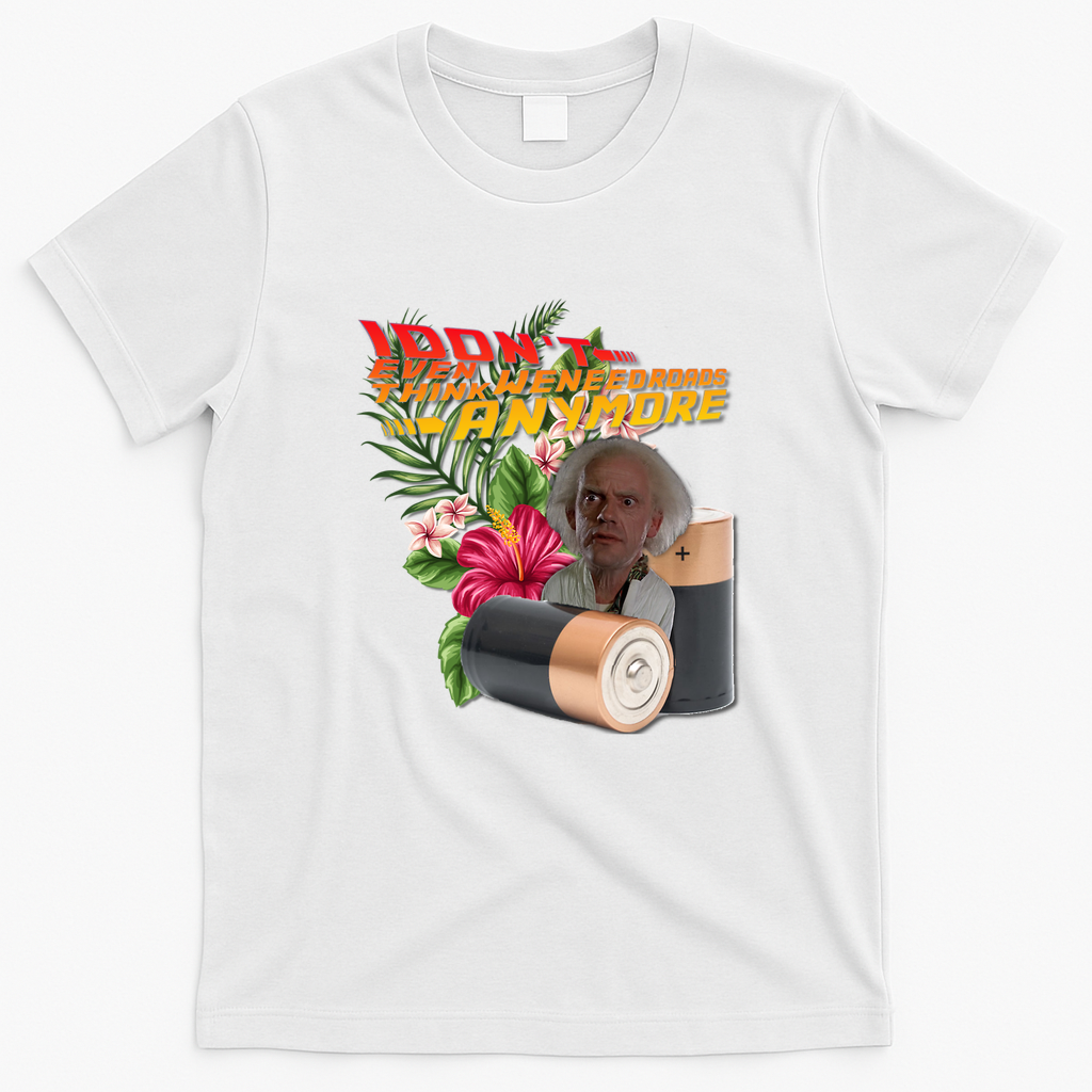 Doc Brown Roads Graphic T-Shirt - White
