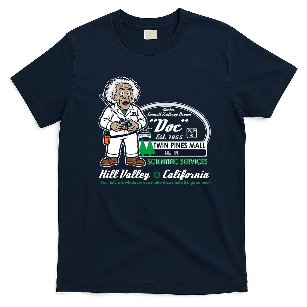 Doc Brown Scientific Services Vintage T-Shirt - Navy Blue