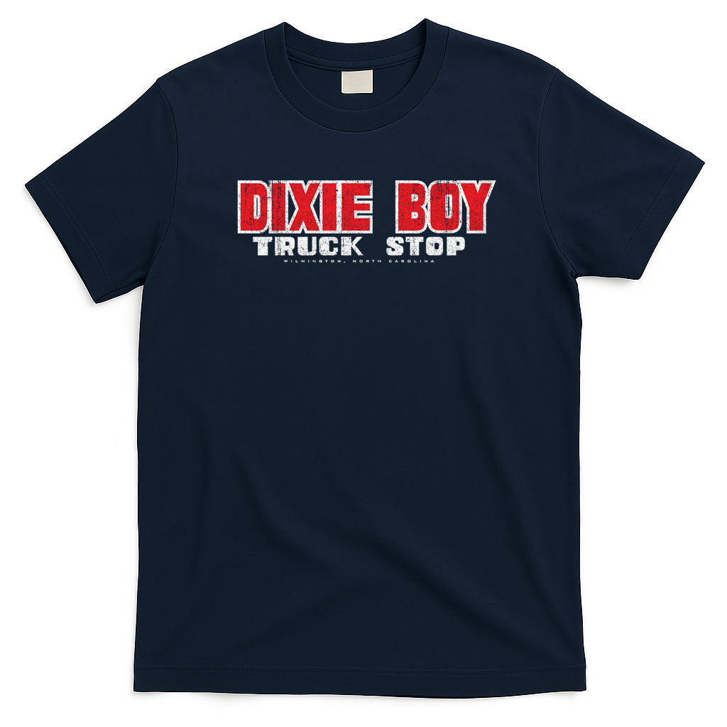 Dixie Boy Truck Stop Graphic T-Shirt - Navy Blue