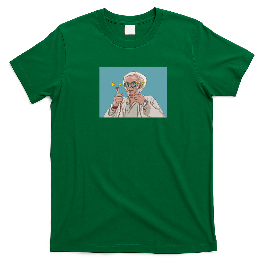 Doc Brown Retro Graphic Tee – Edition 2 - Irish Green