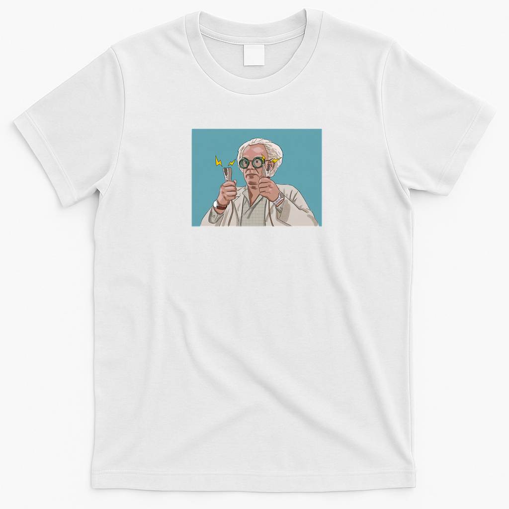 Doc Brown Retro Graphic Tee – Edition 2 - White