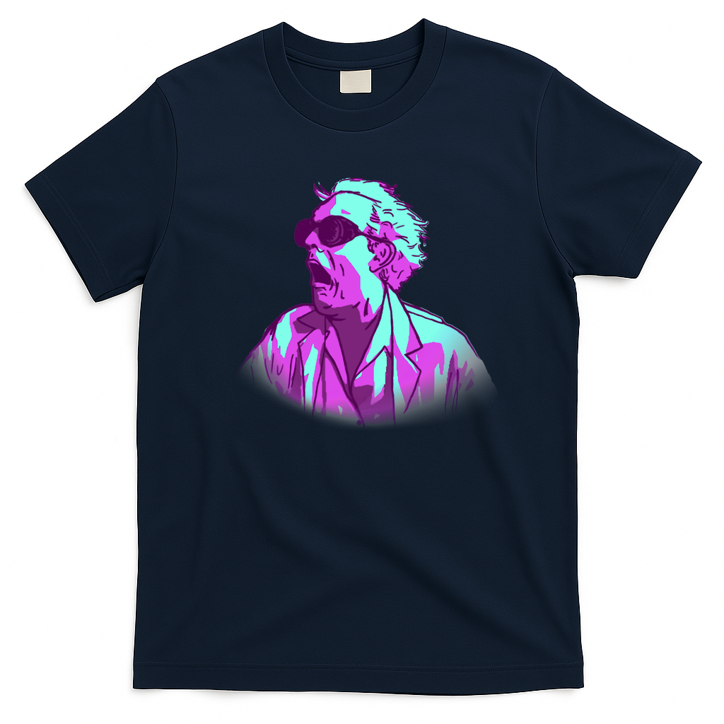 Doc Brown Retro Graphic Tee - Navy Blue
