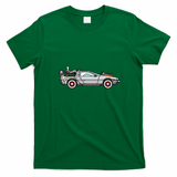 DeLorean Classic Car Graphic T-Shirt - Irish Green