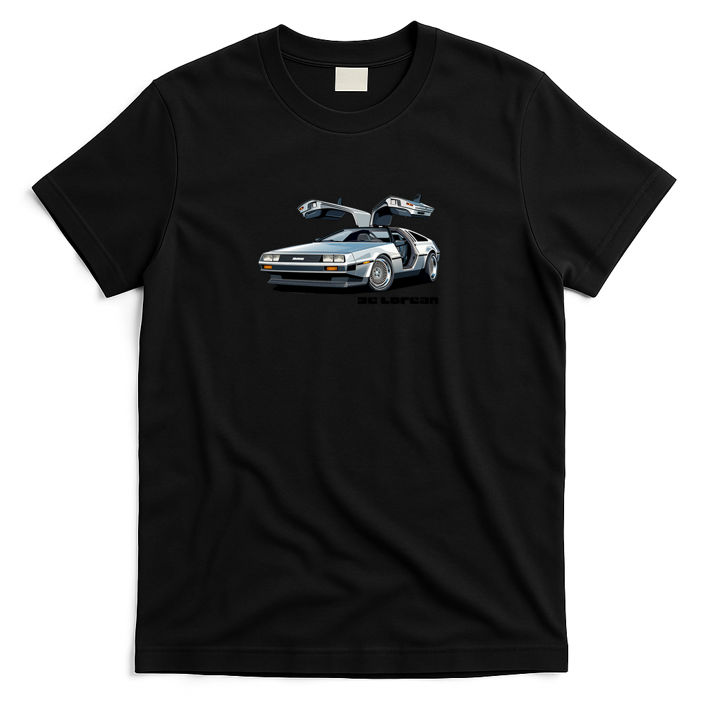 DeLorean DMC-12 Graphic T-Shirt – Edition 11 - Black