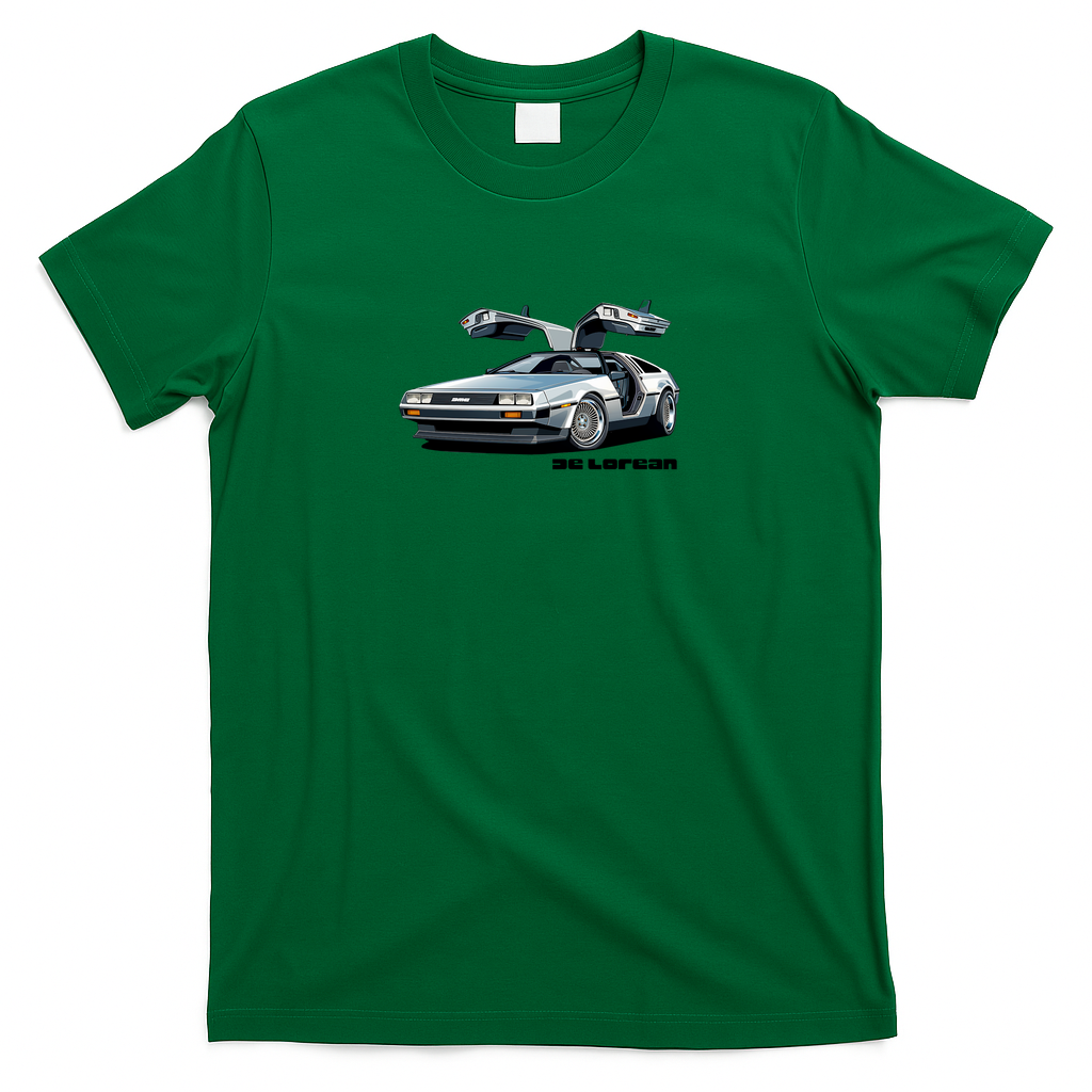 DeLorean DMC-12 Graphic T-Shirt – Edition 11 - Irish Green