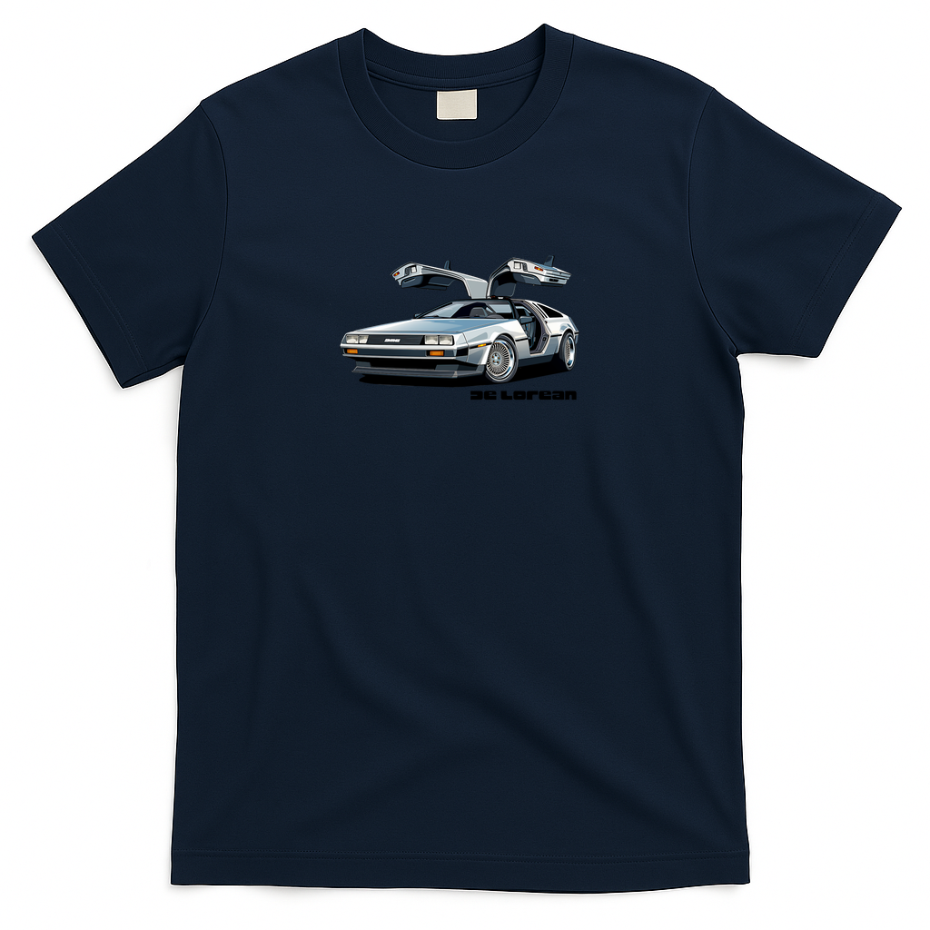 DeLorean DMC-12 Graphic T-Shirt – Edition 11 - Navy Blue