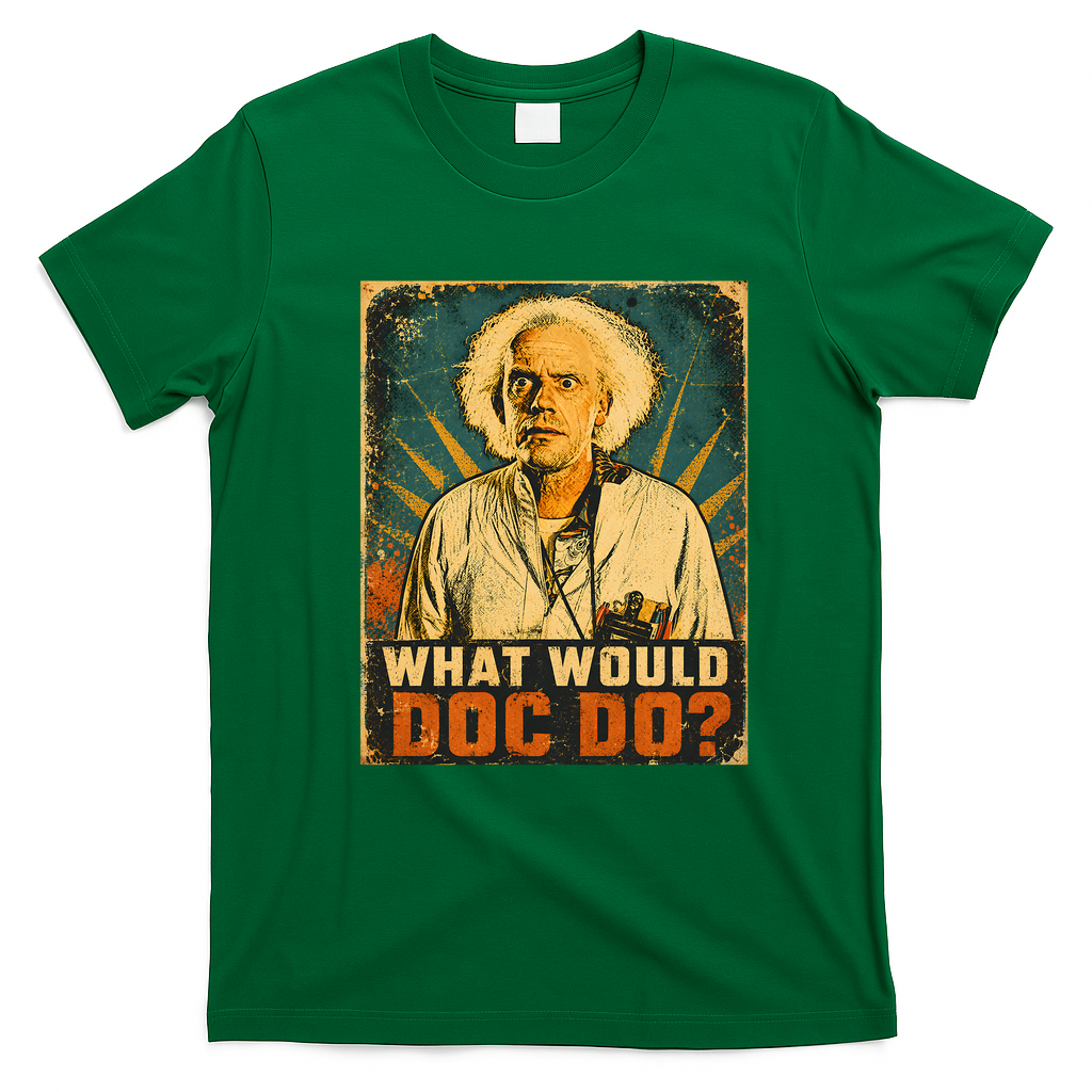 What would Doc do? Retro Graphic Tee - Irish Green