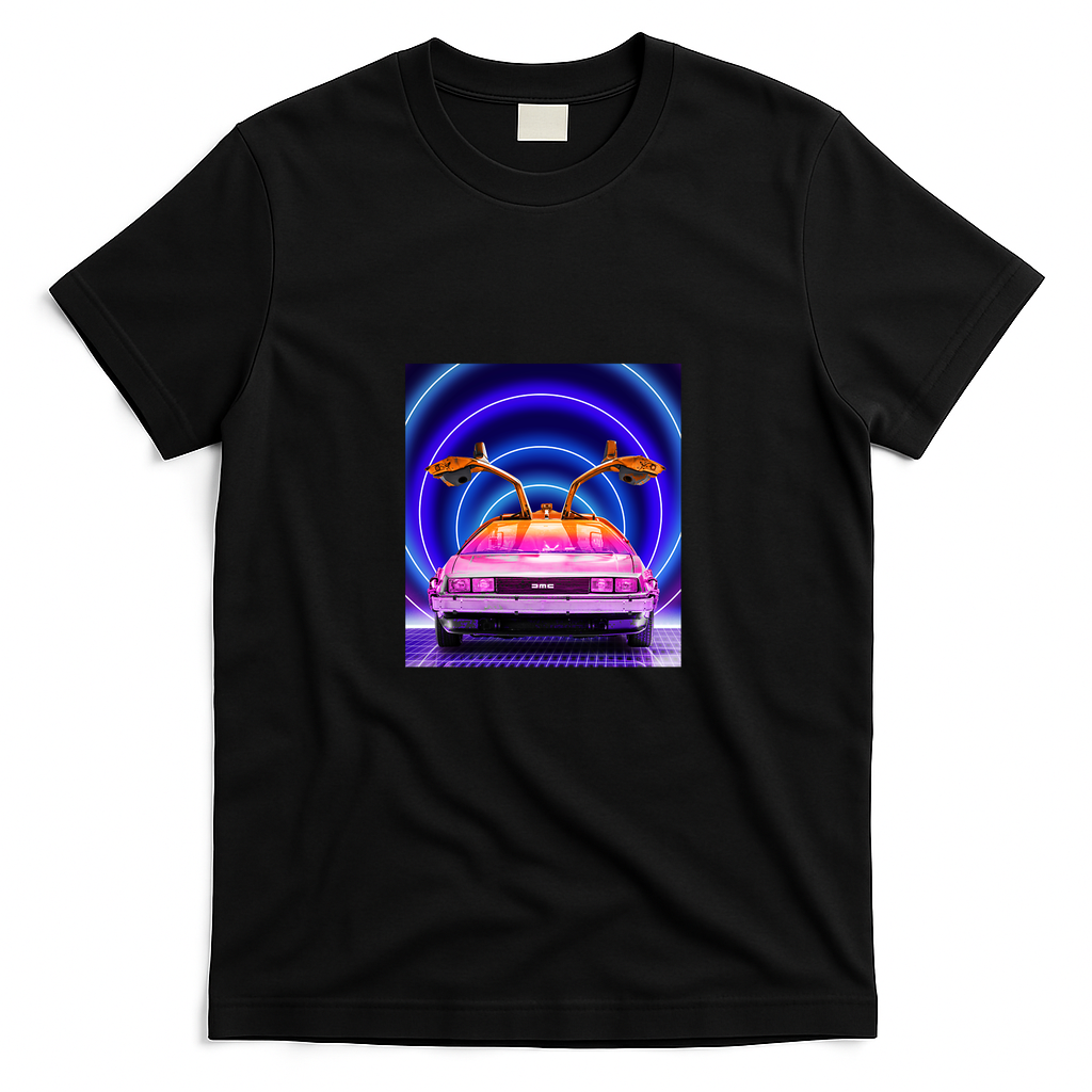DMC DeLorean Graphic T-Shirt - Black