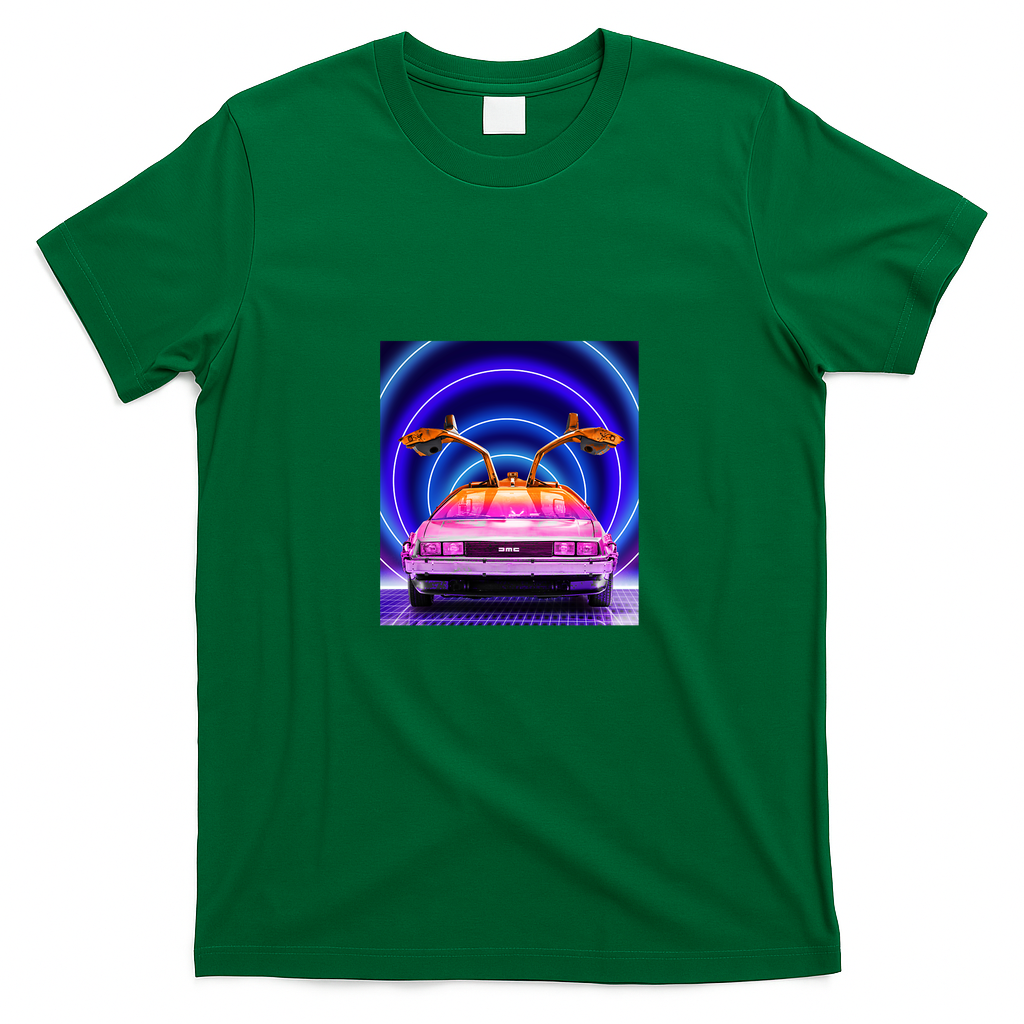 DMC DeLorean Graphic T-Shirt - Irish Green