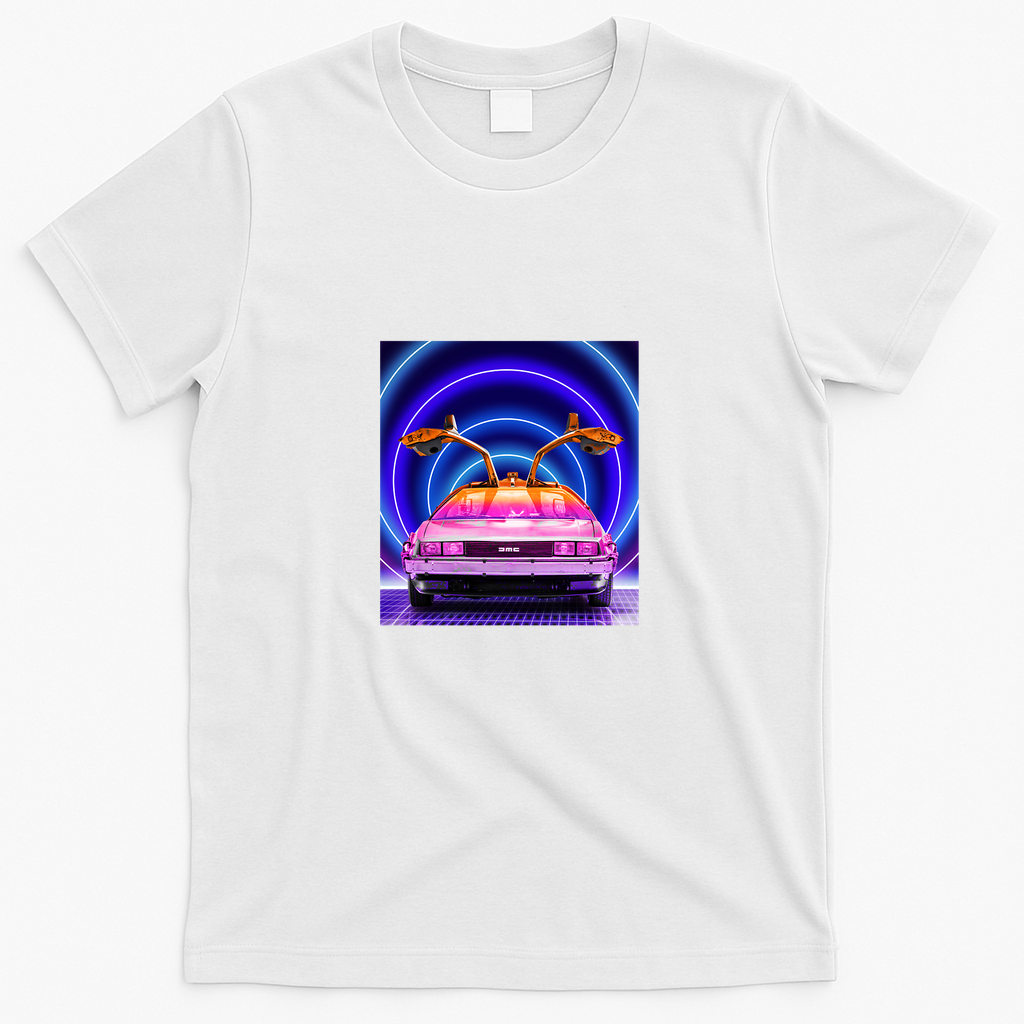 DMC DeLorean Graphic T-Shirt - White