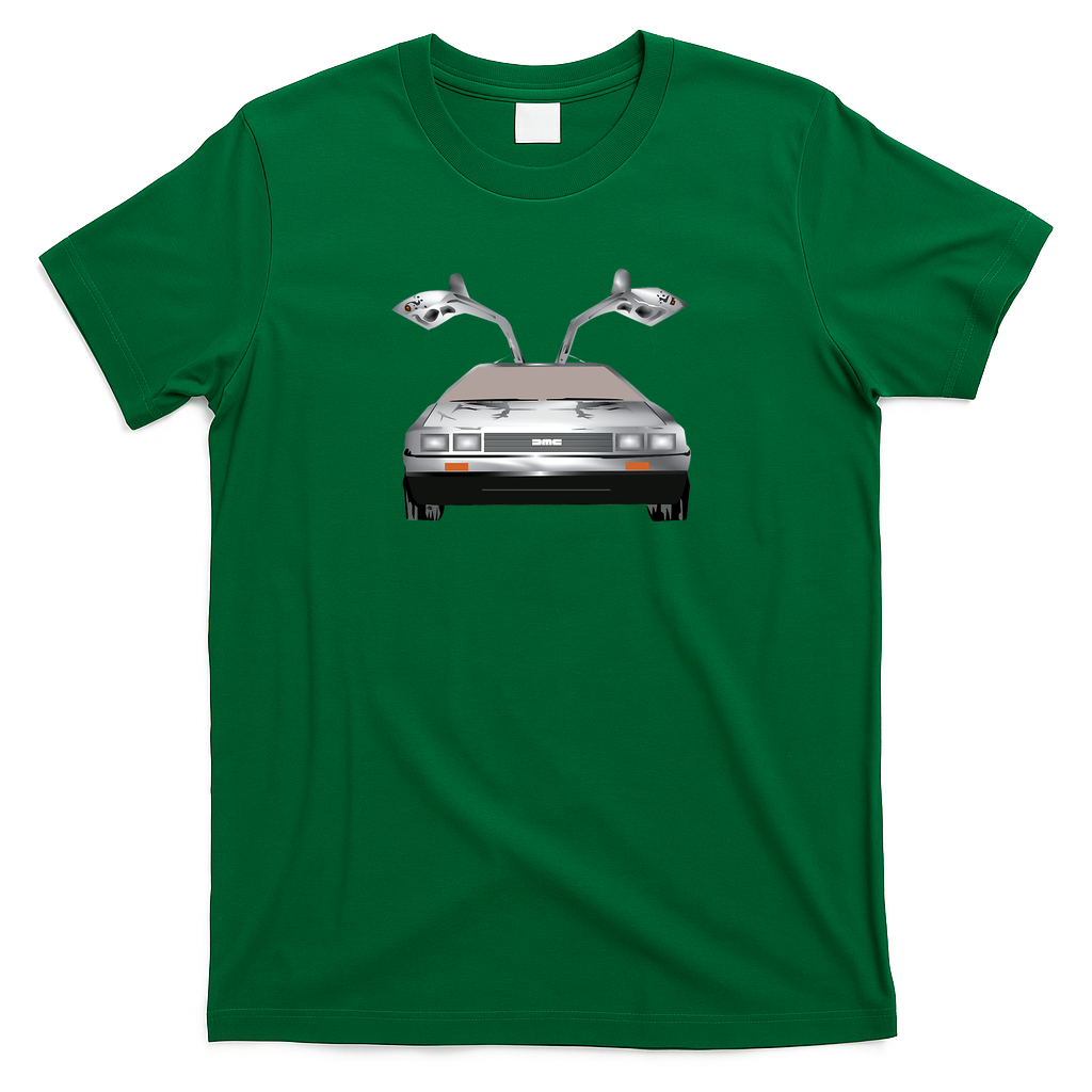 DMC DeLorean Retro Graphic Tee - Irish Green