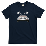 DMC DeLorean Retro Graphic Tee - Navy Blue