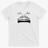 DMC DeLorean Retro Graphic Tee - White