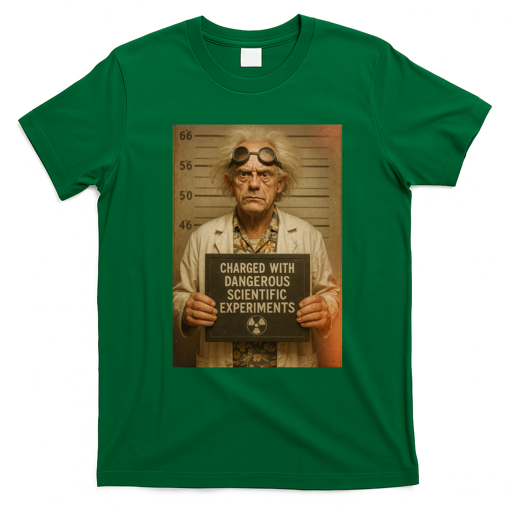 Dr. Emmett Brown Retro Graphic Tee - Irish Green