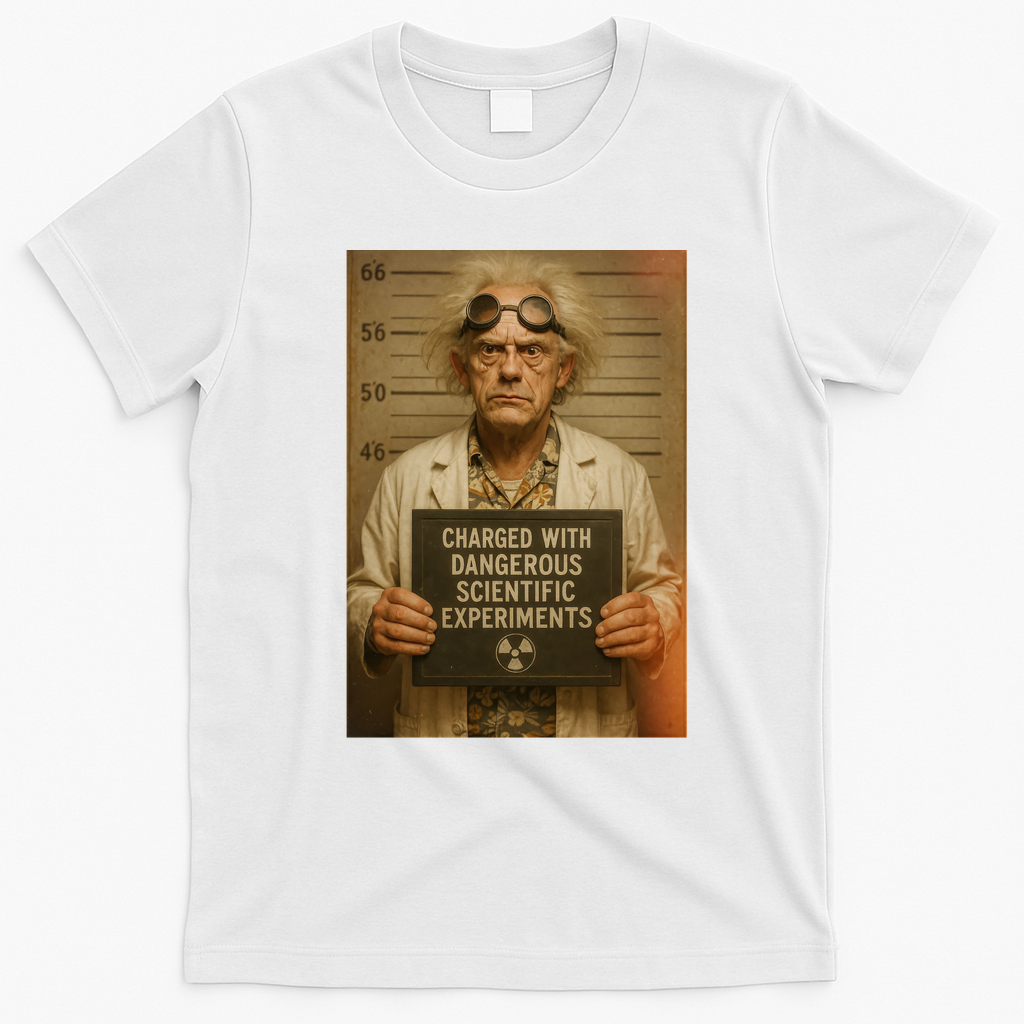 Dr. Emmett Brown Retro Graphic Tee - White