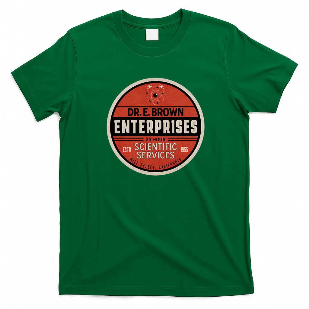 Dr. E. Brown Enterprises ’80s Sci-Fi Tee - Irish Green