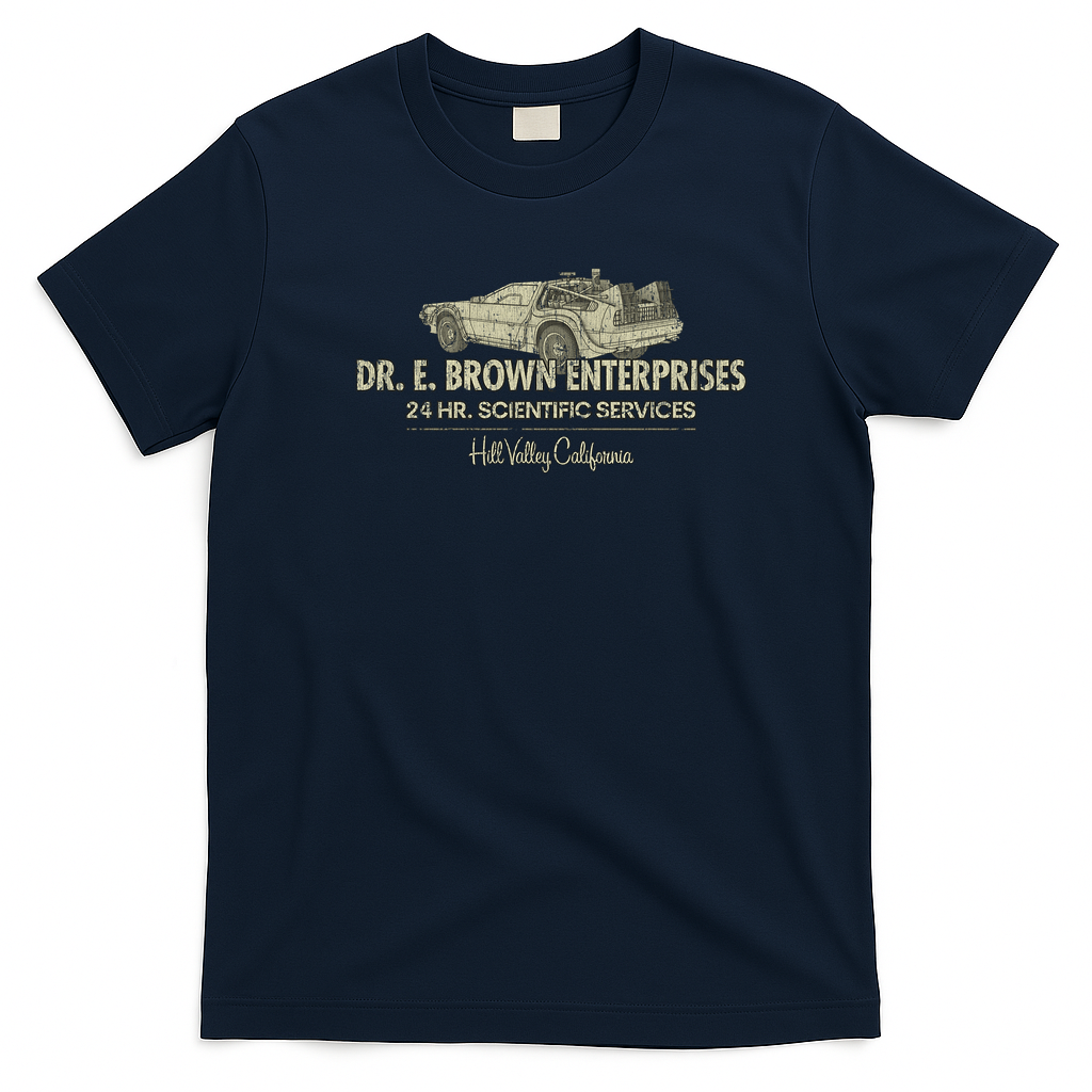 Dr. E. Brown Enterprises 1982 Vintage T-Shirt - Navy Blue